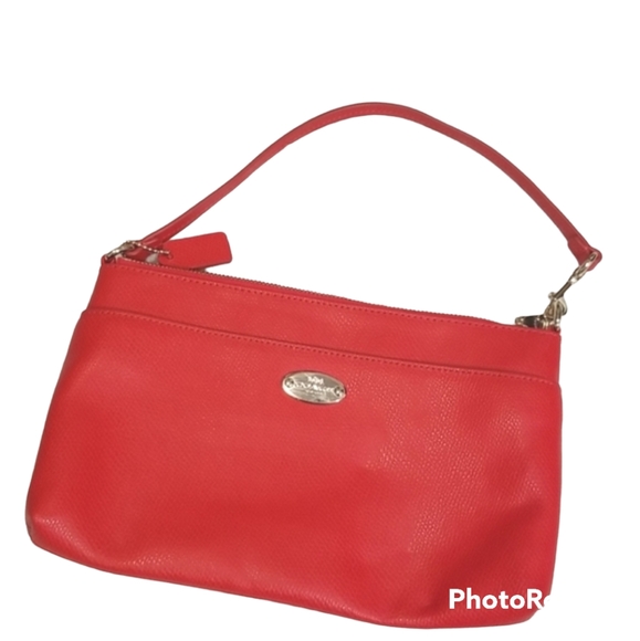 Coach Handbags - Coach Clutch Wristlet Cardinal Red , Authentic